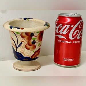 19th Century Antique Gaudy Welsh Pot de Fleurs II Pattern Pedestal Urn Rare